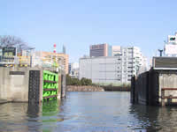 築地川水門の写真